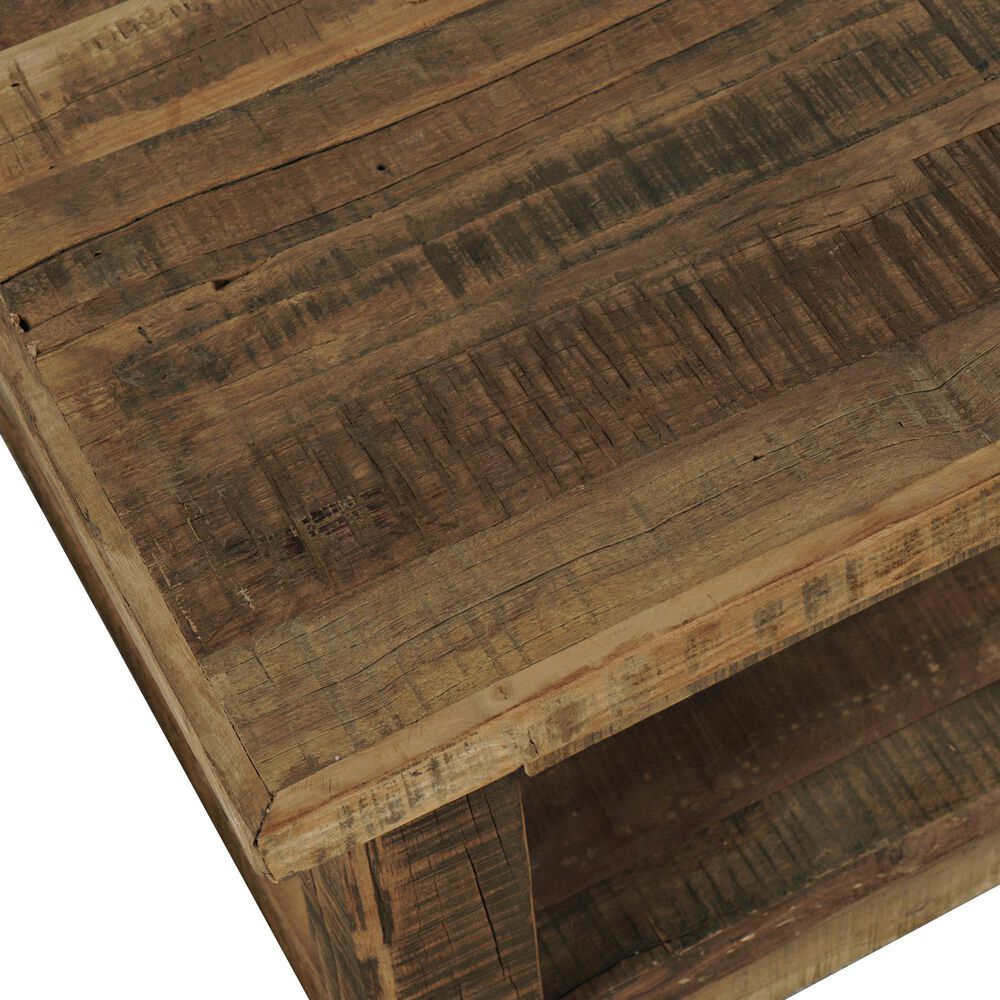 Waltham Reclamation 1-Shelf Coffee Table in Brown, , large