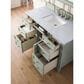 James Martin Vanities Brittany 48" Single Bathroom Vanity in Sage Green with 3 cm Arctic Fall Solid Surface Top and Rectangular Sink, , large