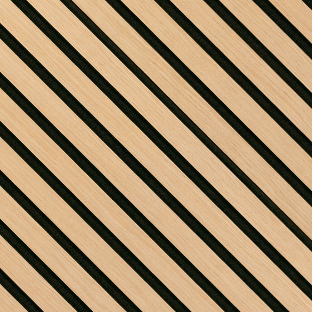MS International Acoustic Wood Slat Almond 24" x 48" Wall Panels, , large