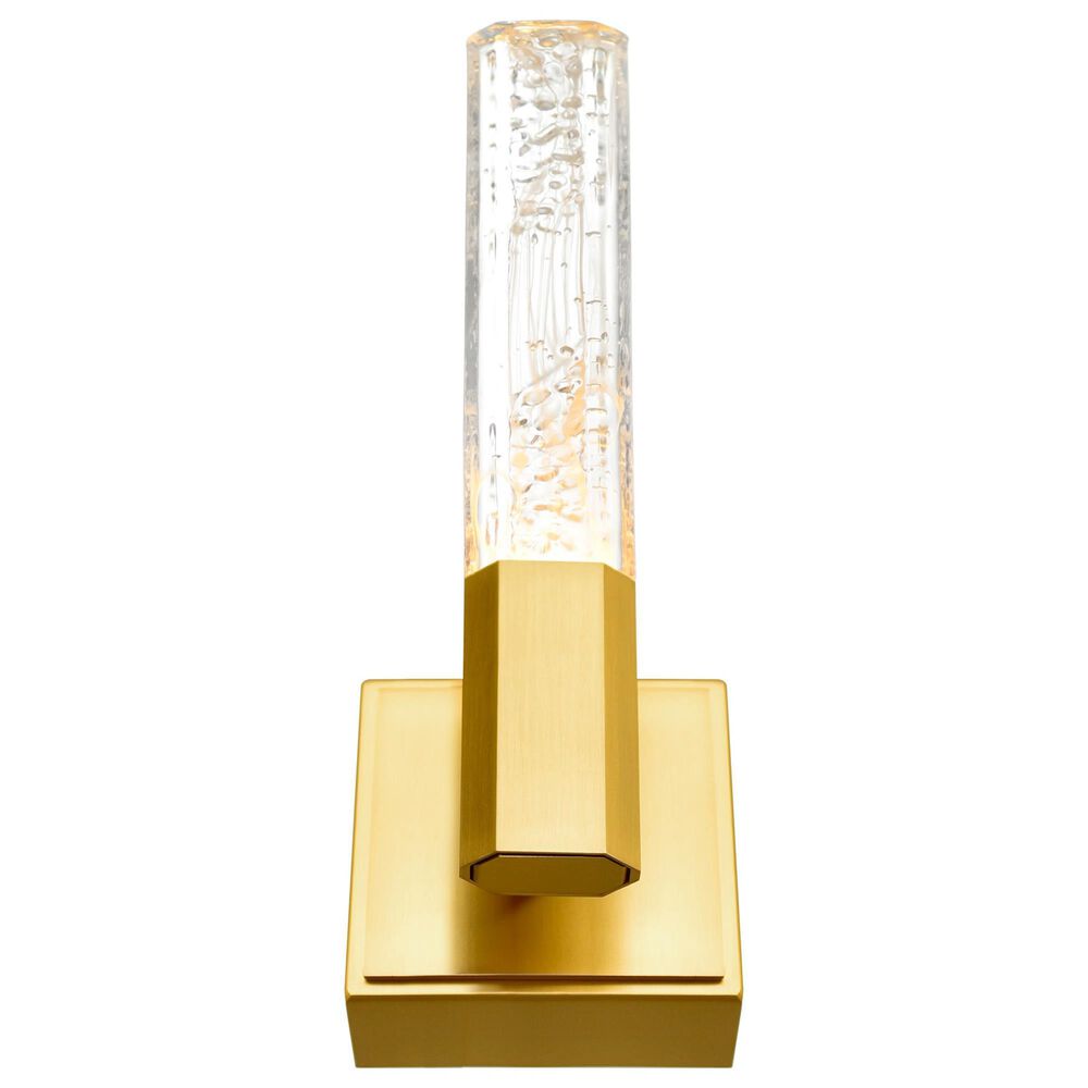 CWI Lighting Greta 5" Integrated LED Wall Light with Handcrafted Glass in Brass, , large