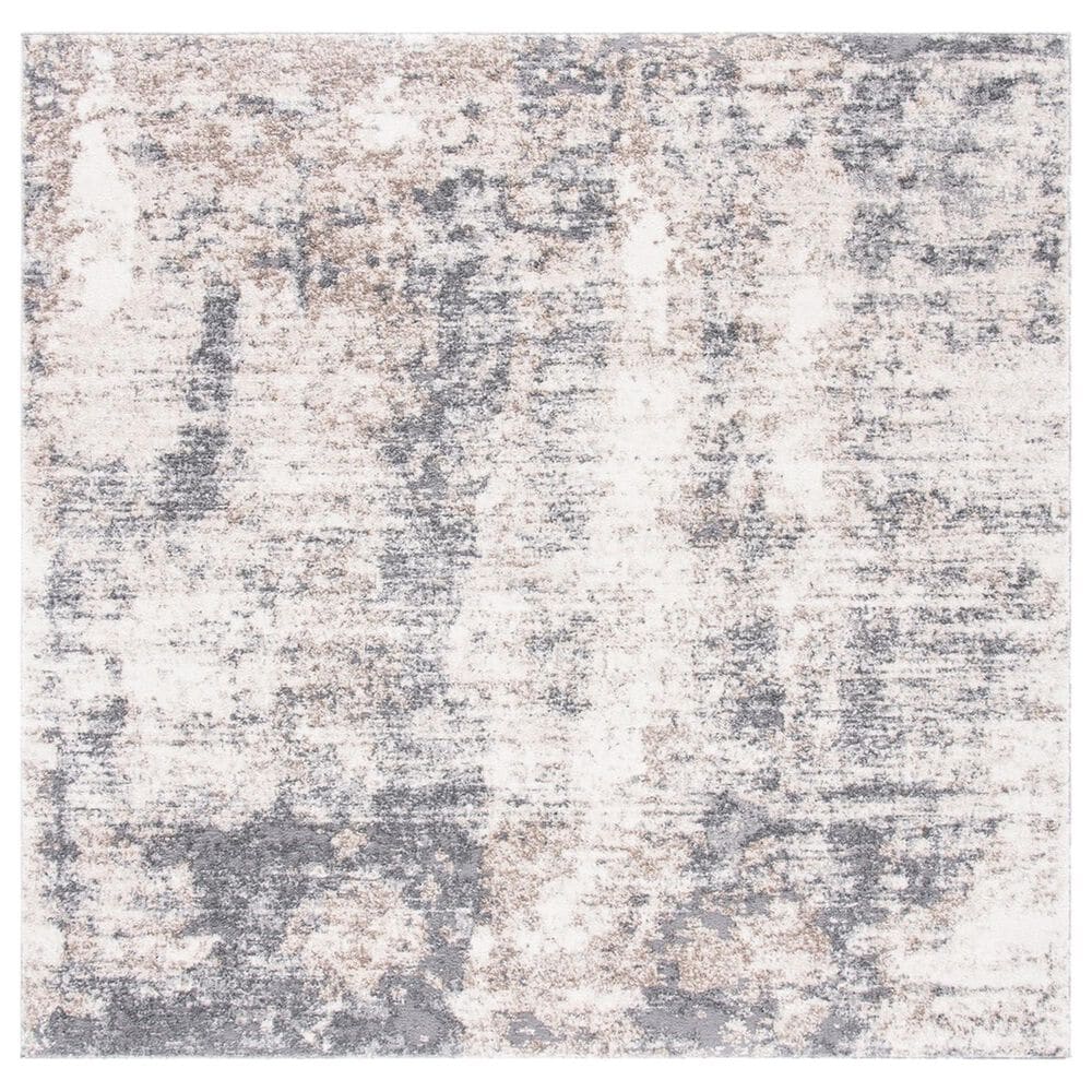 Safavieh Aston ASN713  6"7" Square Ivory and Grey Area Rug, , large