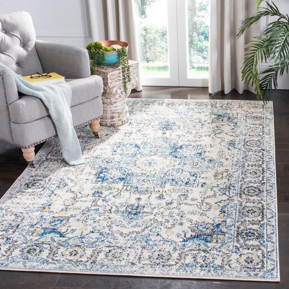 Safavieh Madison MAD603K 10&#39; x 14&#39; Turquoise and Ivory Area Rug, , large