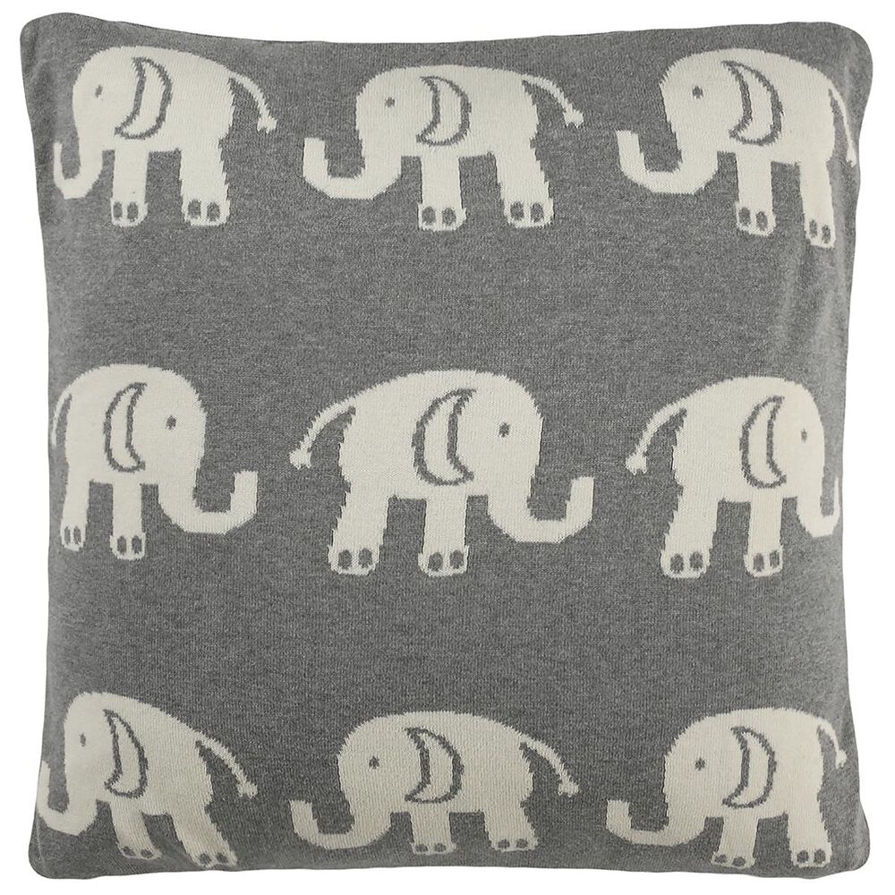 Safavieh Elliot Knit Pillow in Light Grey/Natural, , large