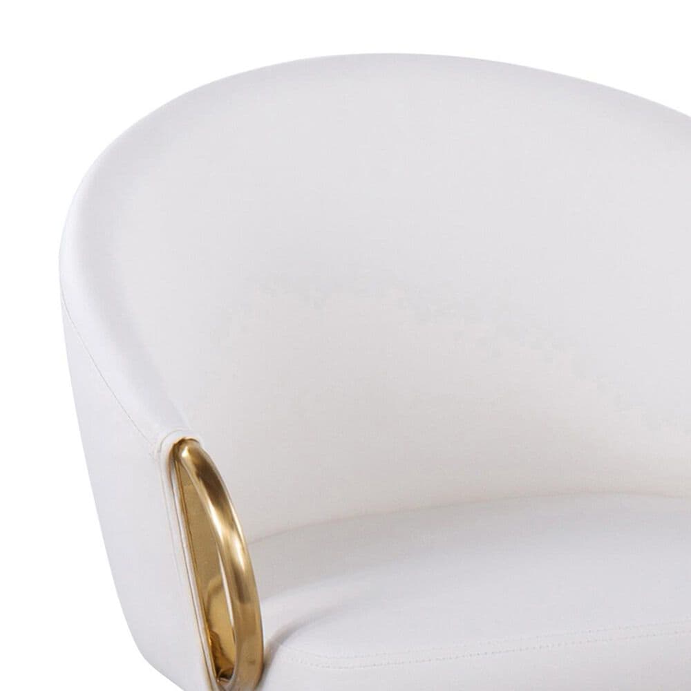 Lumisource Claire Task Chair with White Cushion in Gold, , large