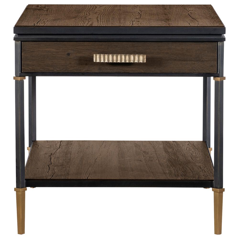 Century Furniture Monterey Side Table in Hawthorne Dark and Aged Bronze, , large