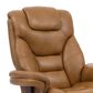 Simeon Collection Monarch Manual Reclining Swivel Chair and Ottoman in Butterscotch, , large