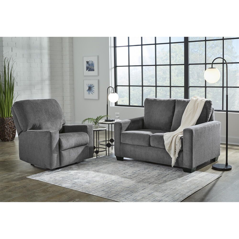 Ashley Rannis Stationary Twin Sofa Sleeper in Pewter, , large