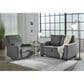 Ashley Rannis Stationary Twin Sofa Sleeper in Pewter, , large