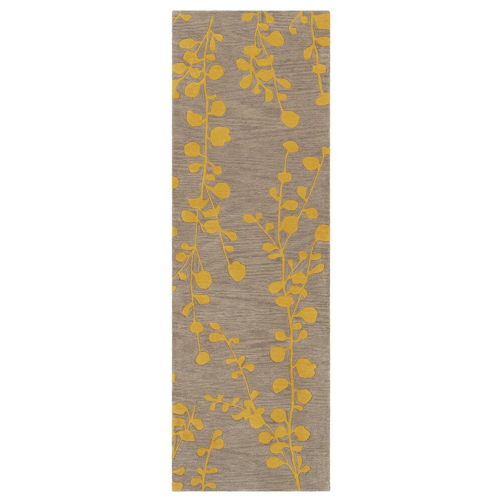 Surya Athena 2'5" x 8' Taupe and Saffron Runner, , large
