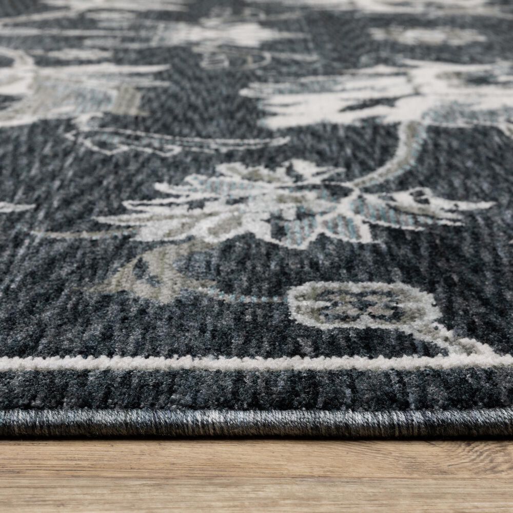 Oriental Weavers Echo ECH05 Blue and Ivory 7&#39;10&quot; x 10&#39;10&quot; Area Rug, , large