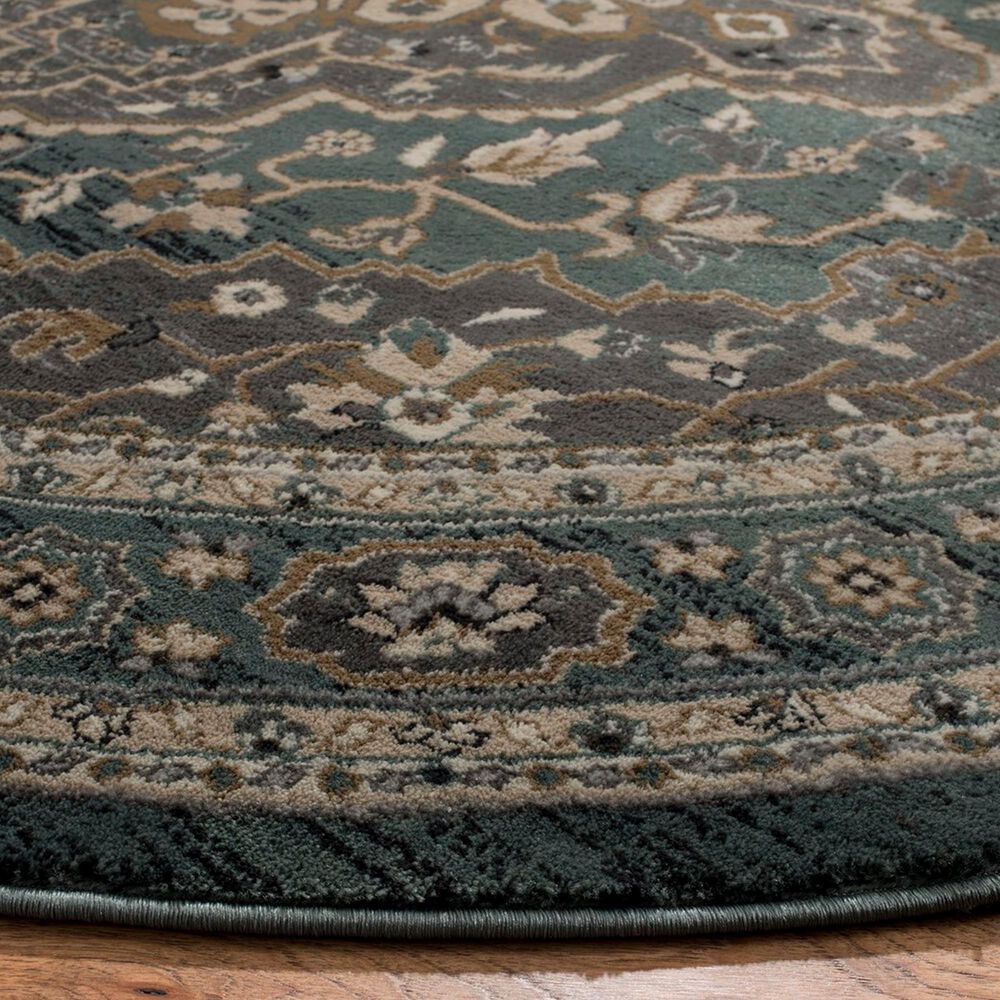 Safavieh Lyndhurst 7&#39; Round Teal and Grey Area Rug, , large