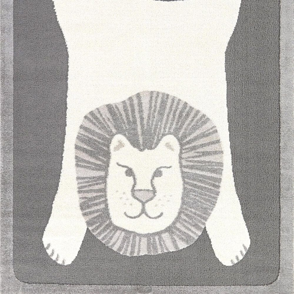 Balta Rugs Leone Lion 5&#39;3&quot; x 7&#39; Grey Kids Area Rug, , large