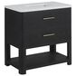 James Martin Vanities Lucian 36" Single Vanity in Carbon Oak with 3 cm White Zeus Quartz Top, , large