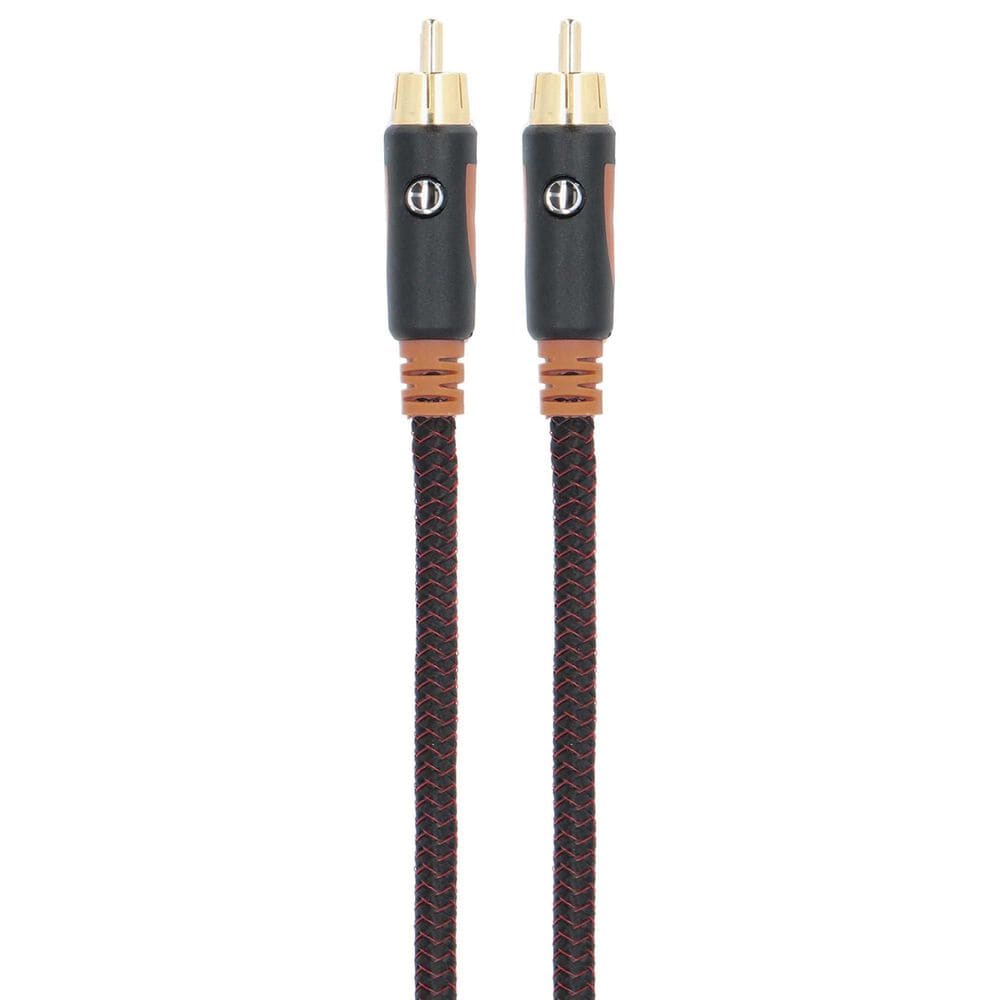 Helios 3-Piece 4 Outlet Surge Protector and 50' 16-Gauge Speaker Wire with Black Series 6' Subwoofer Cable in Black, , large
