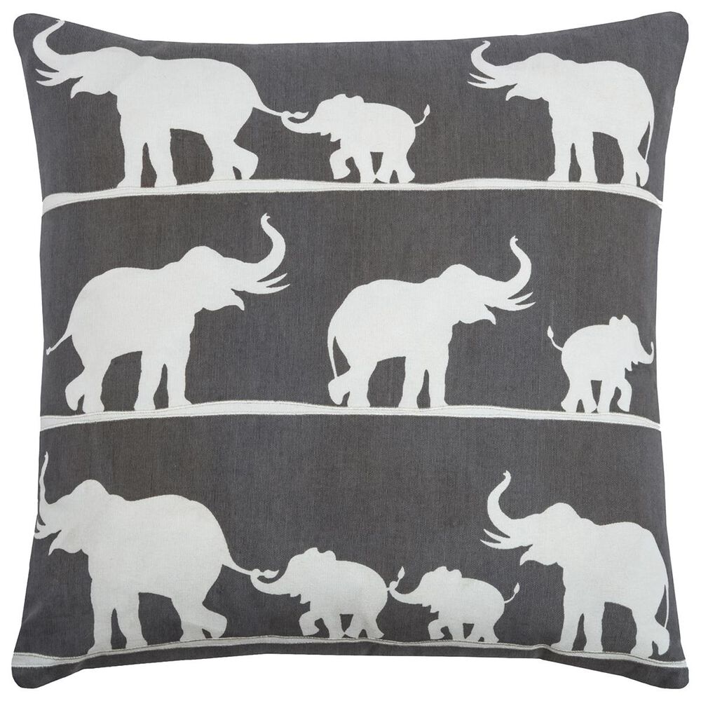 Rizzy Home 18" x 18" Down Pillow in Gray, , large