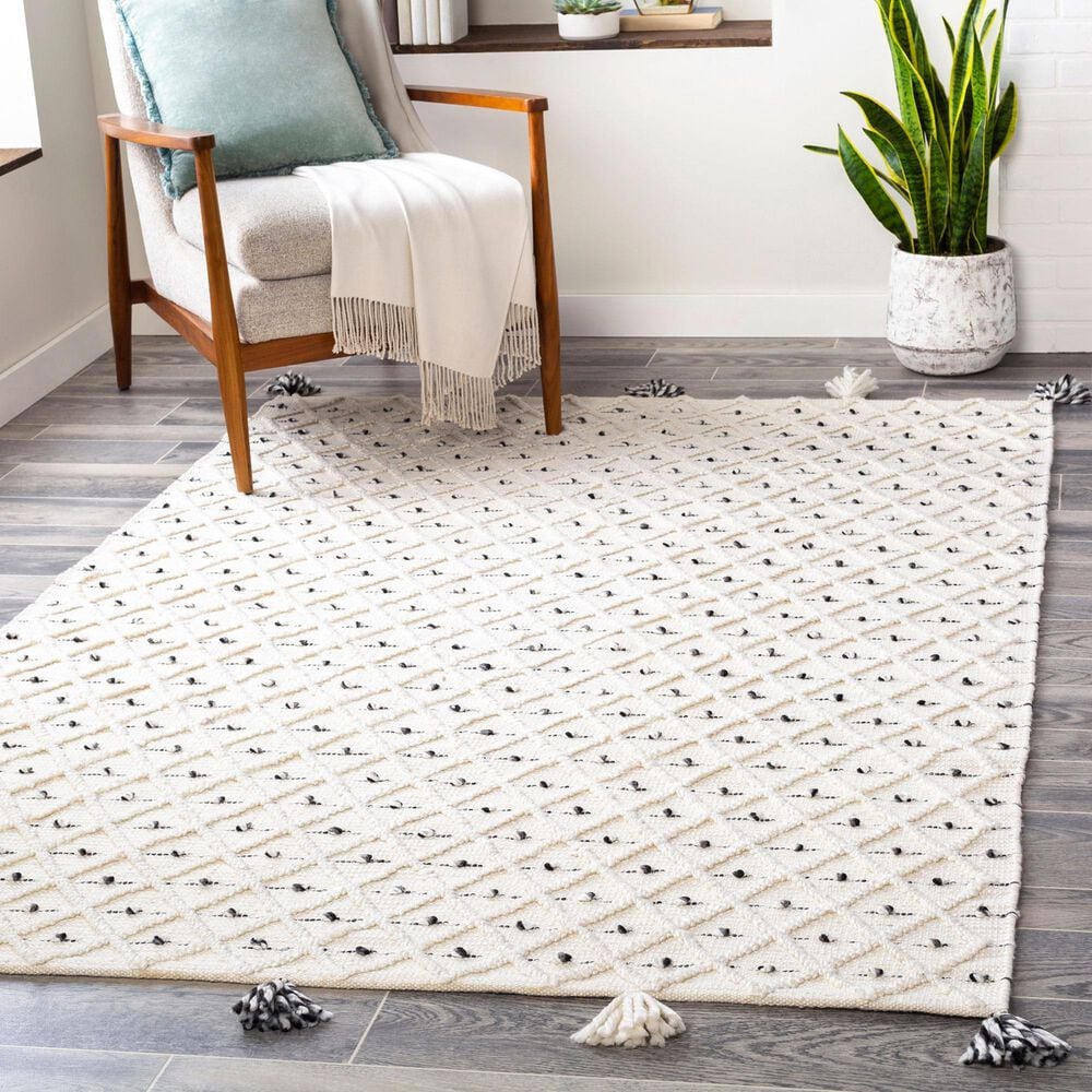Surya Azalea 8&#39; x 10&#39; Ivory, Black and Gray Indoor/Outdoor Area Rug, , large