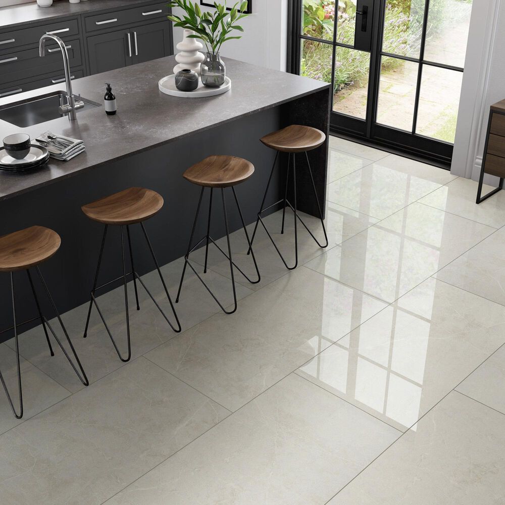Emser Sterlina II Silver 24&quot; x 47&quot; Polished Porcelain Tile, , large