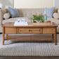 Archbold Furniture Carson 1-Drawer Large Rectangular Coffee Table with Shelf in Bark, , large