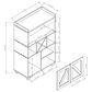 Furniture of America Minor Bakers Rack in Dark Gray, , large