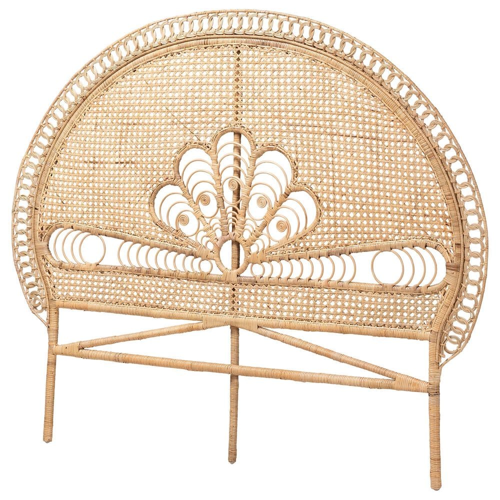 Baxton Studio Marlette Queen Standalone Headboard in Natural Brown, , large