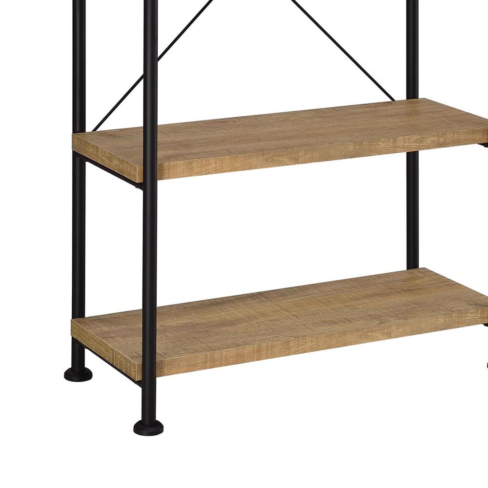 Pacific Landing Analiese 4-Shelf Bookshelf in Mango and Black, , large
