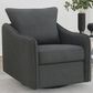 Pacific Landing Madia Swivel Glider Chair in Charcoal Grey, , large