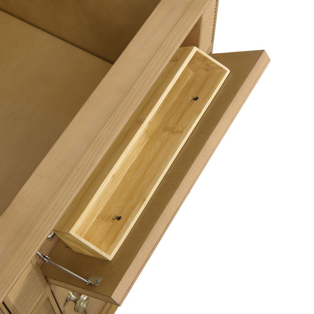 James Martin Vanities Lorelai 60" Double Bathroom Vanity in Light Natural Oak with 3 cm Eternal Jasmine Pearl Silestone Top, Rectangular Sinks and FreePower Wireless Charger, , large