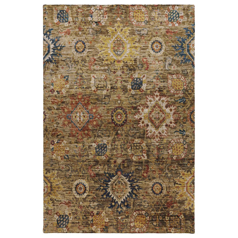 Dalyn Rug Company Silk Road Clove, Brown, Gold, Copper and Charcoal 3" x 5" Area Rug, , large