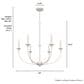 Hunter Southcrest 6-Light Chandelier in Distressed White, , large