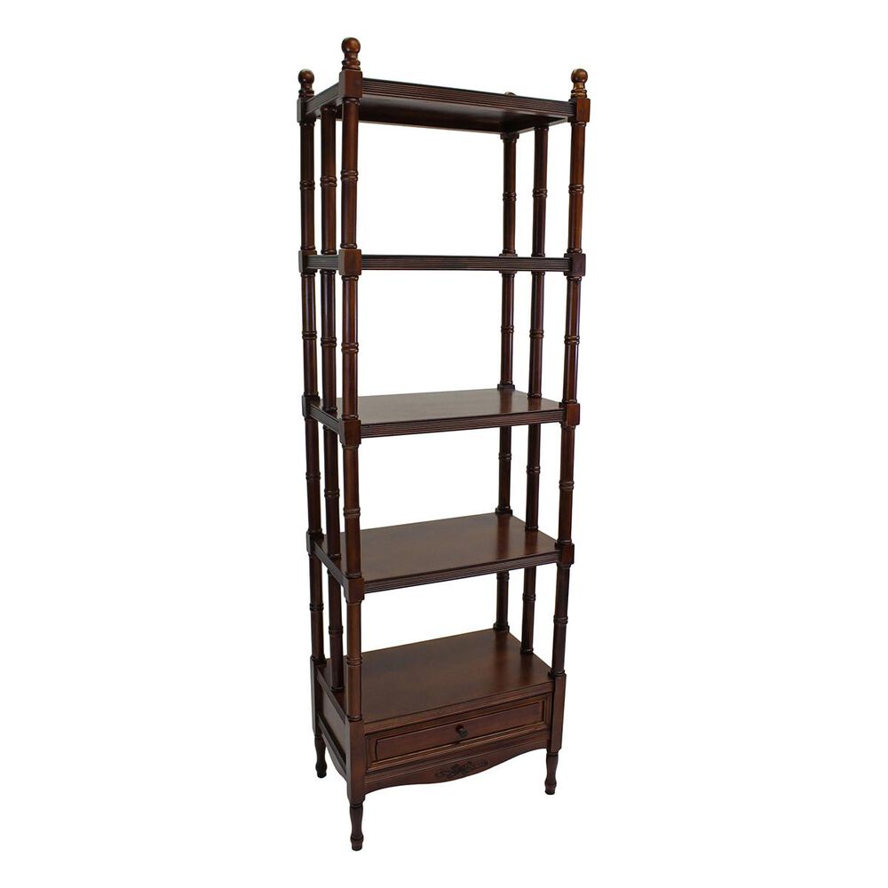 International Caravan Windsor 5-Tier Bookshelf in Stain, , large