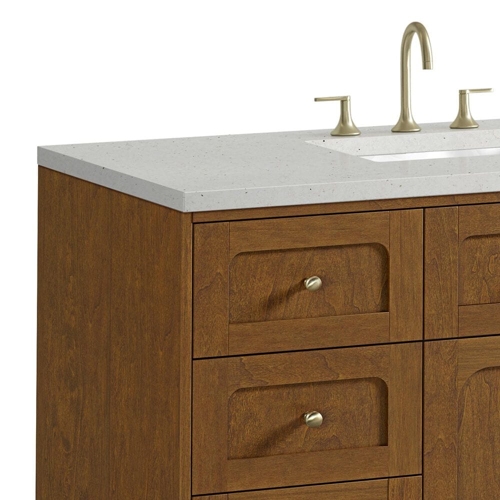 James Martin Laurent 48" Single Bathroom Vanity in Honey Oak with 3 cm Lime Delight Silestone Top and Rectangular Sink, , large