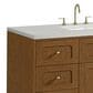James Martin Laurent 48" Single Bathroom Vanity in Honey Oak with 3 cm Lime Delight Silestone Top and Rectangular Sink, , large