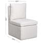 Hawthorne Furniture Upholstered Side Chair with Pillow Back in Cream, , large