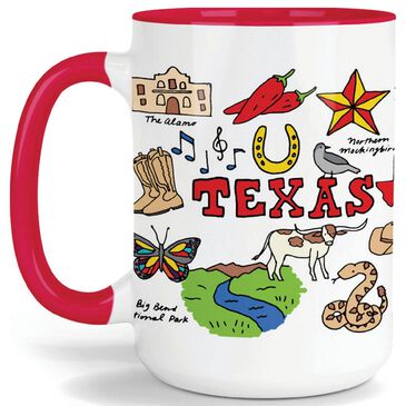 1 Brilliant Gift Wanderer Texas TX 15 Oz Mug in White and Red, , large