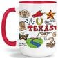 1 Brilliant Gift Wanderer Texas TX 15 Oz Mug in White and Red, , large