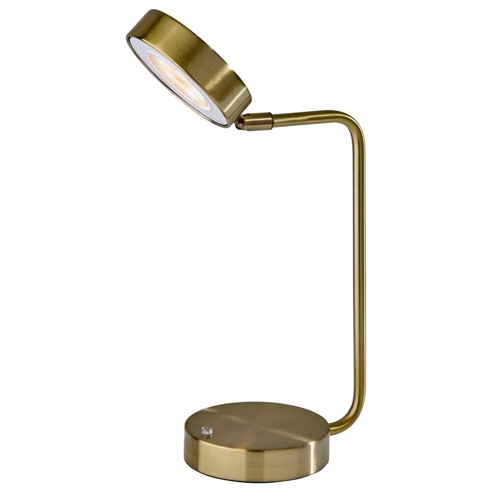 Adesso Amari Desk Lamp with Cordless LED in Antique Brass, , large