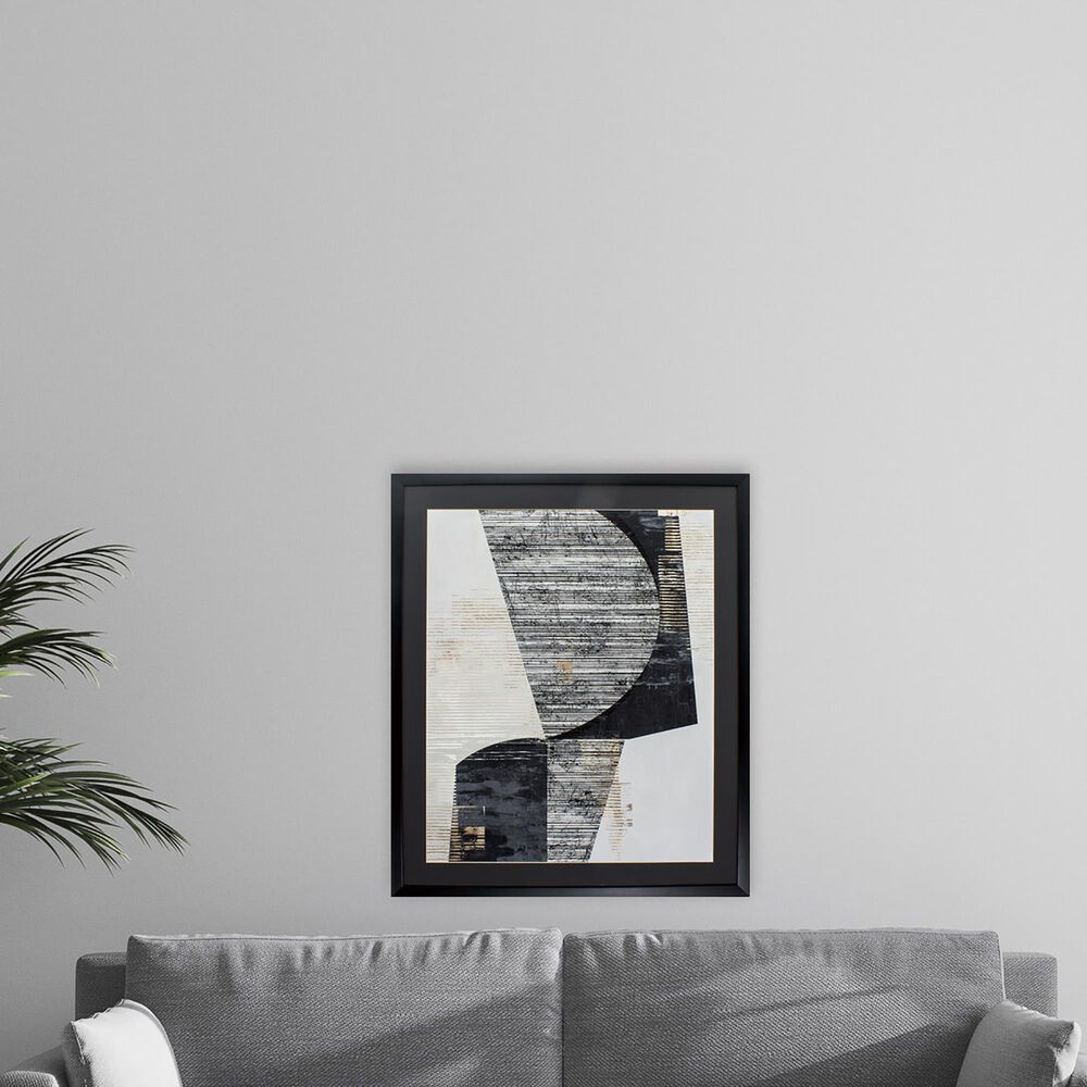 Propac &quot;Black and Gold Lines II&quot; Wall Art in Black &amp; White, , large