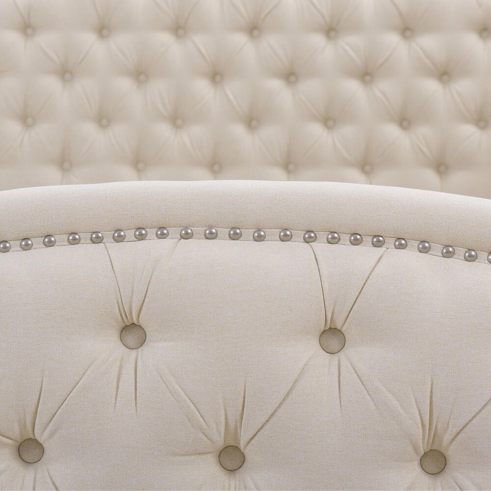 Jennifer Taylor Home Marcella Queen Upholstered Bed in Sky Neutral NFM