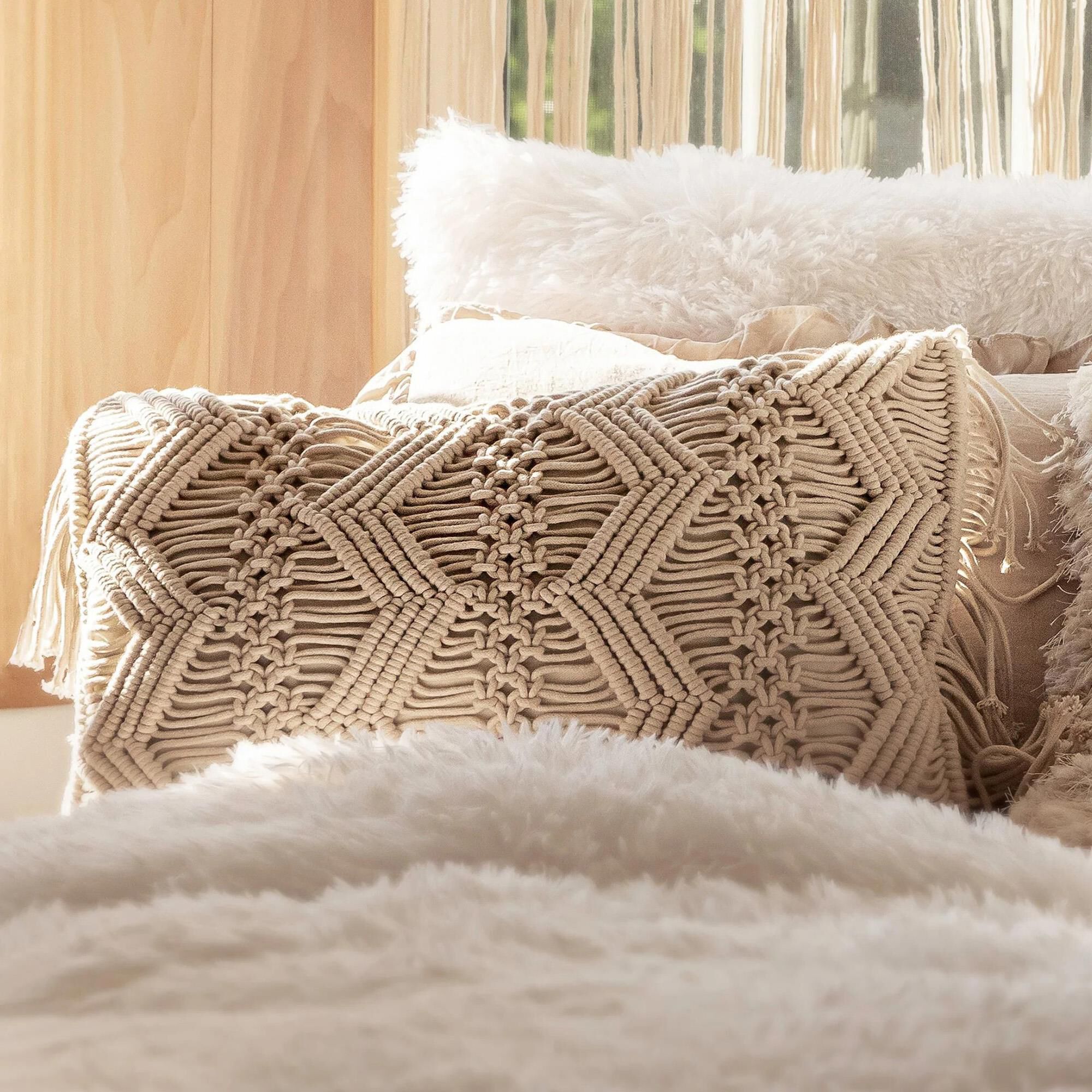 Macrame bed throw sales