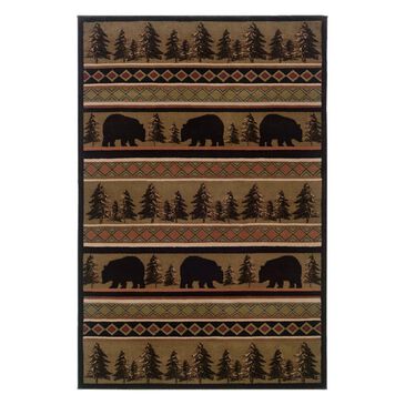 Oriental Weavers Hudson 1066A 5"3" x 7"6" Black Area Rug, , large