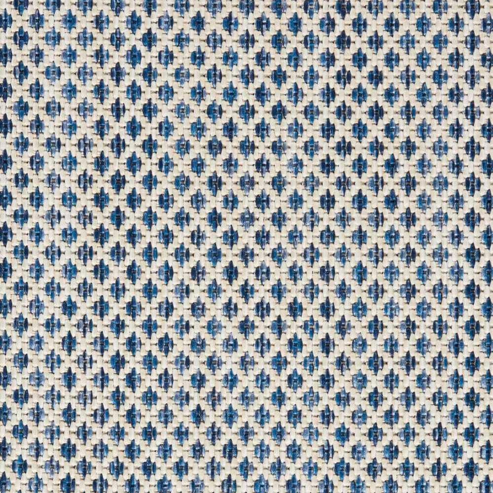 Nourison Courtyard Ivory and Blue 2&#39; x 3&#39; Indoor/Outdoor Area Rug, , large