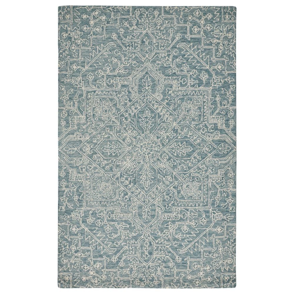 Feizy Belfort Teal 12" x 15" Area Rug, , large