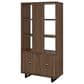 Pacific Landing Maddox 2-Piece L-desk and Bookcase Set in Black and Walnut, , large