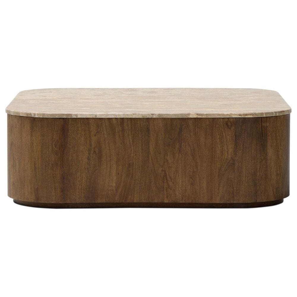 Amber Lewis x Four Hands Prescott Coffee Table in Fossil Marble, , large