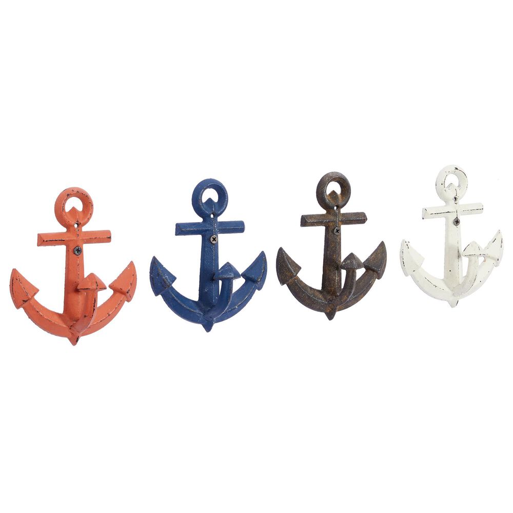 Maple and Jade 7" Anchor Hooks in Multicolor - Set of 4, , large