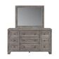 Davis International Traditional 9 Drawer Dresser and Mirror in Gray, , large