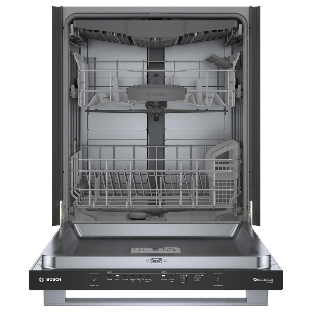 Bosch 100 Series Premium 24&#39;&#39; Built-In Bar Handle Dishwasher with 8 Wash Cycles in Stainless Steel, , large