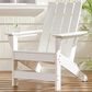 Hearth and Haven Encino Outdoor Plastic Adirondack Chair in White, , large