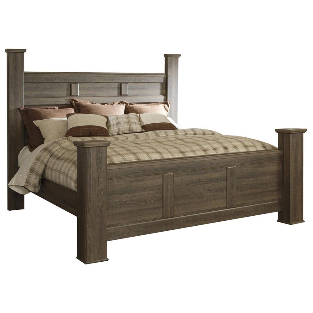 Signature Design By Ashley Juararo 4 Piece King Bedroom Set In Dark Brown Nebraska Furniture Mart