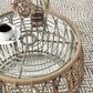 Furniture of America Serene Glass Top Round Patio Coffee Table in Natural, , large